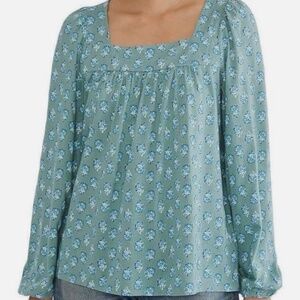 Lucky Brand Floral Blue Women’s Top. Sz XL.